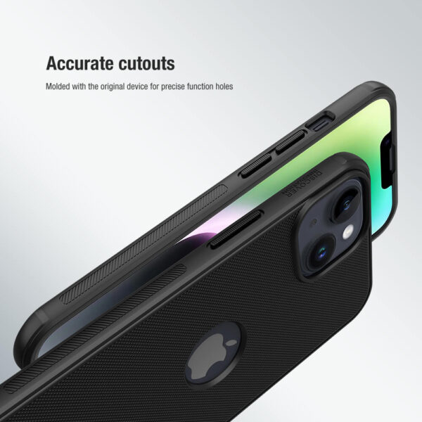 Futrola Nillkin Super Frost Pro za iPhone 15 (6.1) crna (logo cut) - Image 8