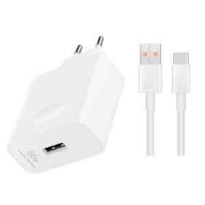 HONOR KUĆNI PUNJAČ SUPER CHARGE 66W BELI + KABL TYPE A NA TYPE C