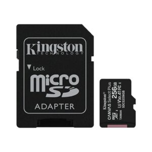 KINGSTON 256GB Micro SD class 10 100mb/s + adapter